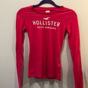 Cute Hollister pink embroidered tee